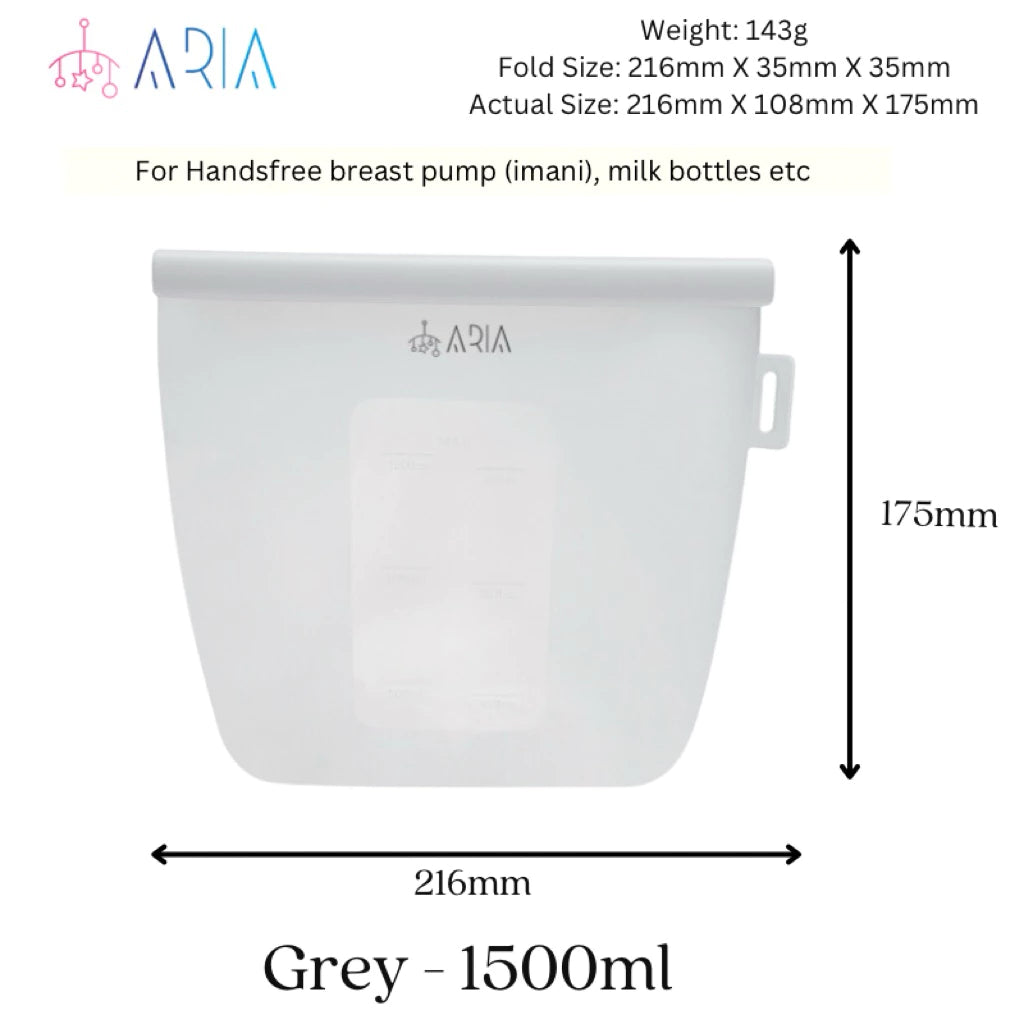 ARIA Airtight Breast Pump Pouch or Silicone Food Storage Bags