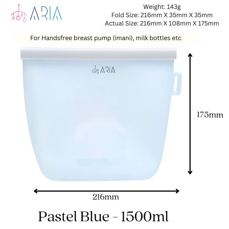 ARIA Airtight Breast Pump Pouch or Silicone Food Storage Bags