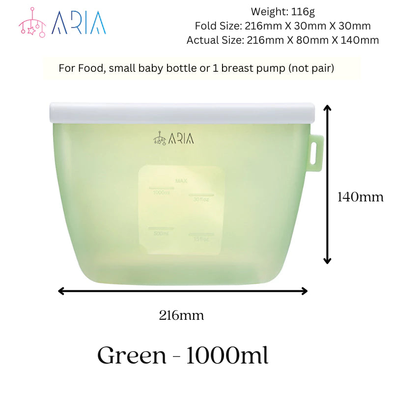 ARIA Airtight Breast Pump Pouch or Silicone Food Storage Bags