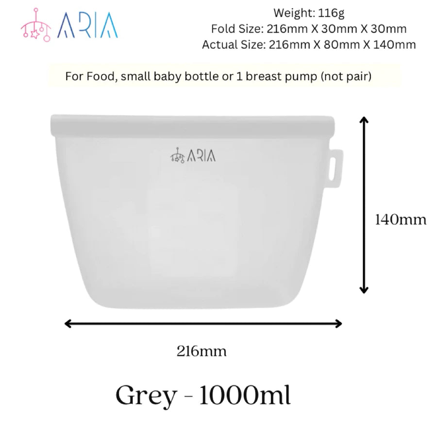 ARIA Airtight Breast Pump Pouch or Silicone Food Storage Bags