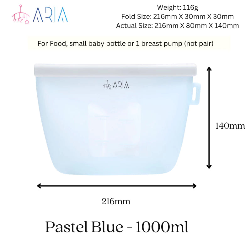 ARIA Airtight Breast Pump Pouch or Silicone Food Storage Bags