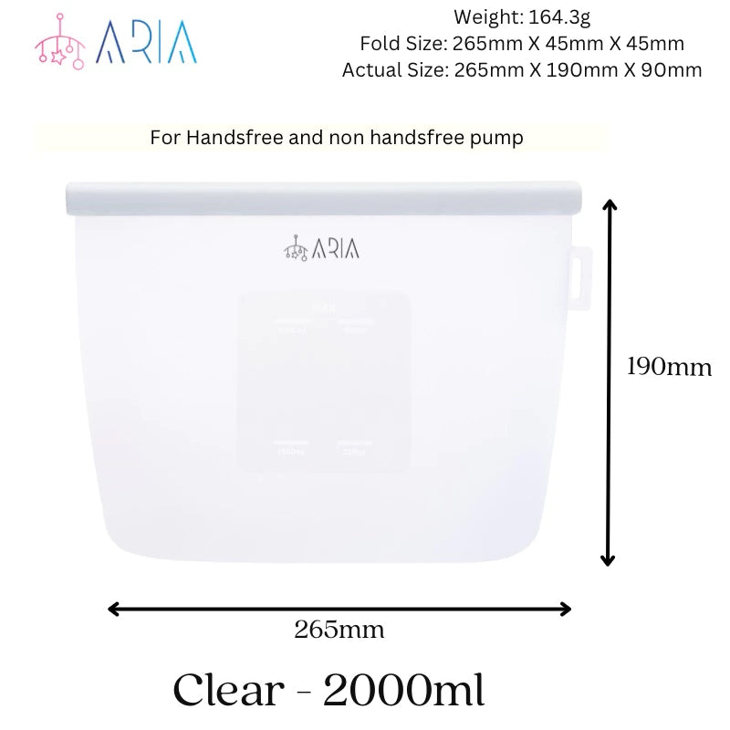 ARIA Airtight Breast Pump Pouch or Silicone Food Storage Bags