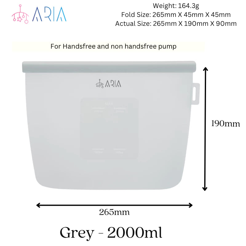 ARIA Airtight Breast Pump Pouch or Silicone Food Storage Bags
