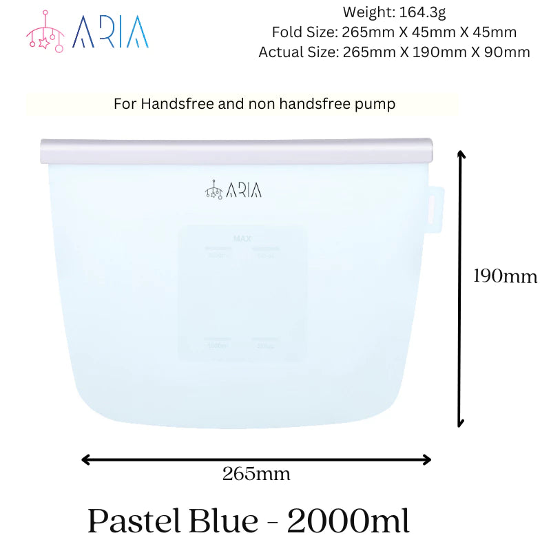 ARIA Airtight Breast Pump Pouch or Silicone Food Storage Bags