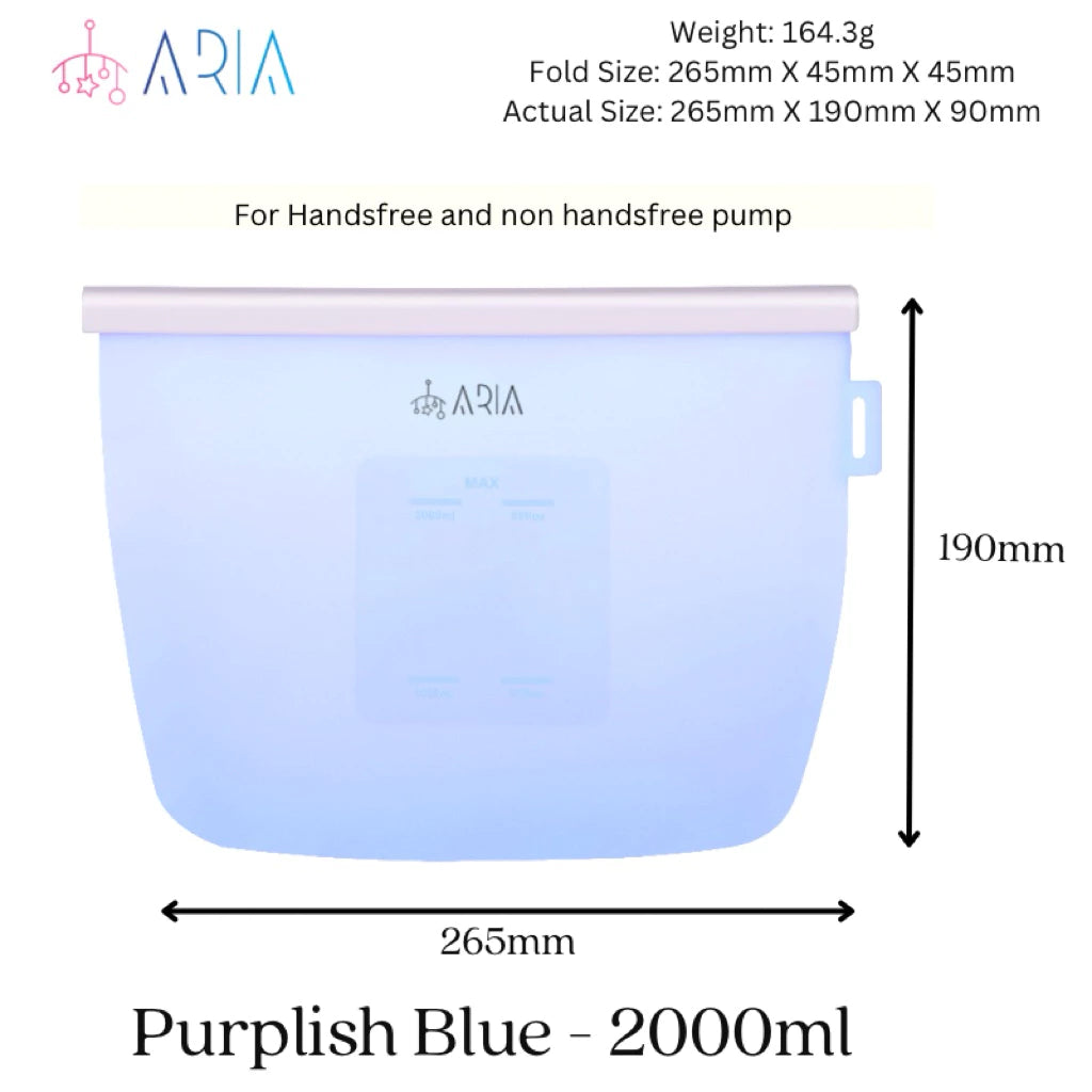 ARIA Airtight Breast Pump Pouch or Silicone Food Storage Bags