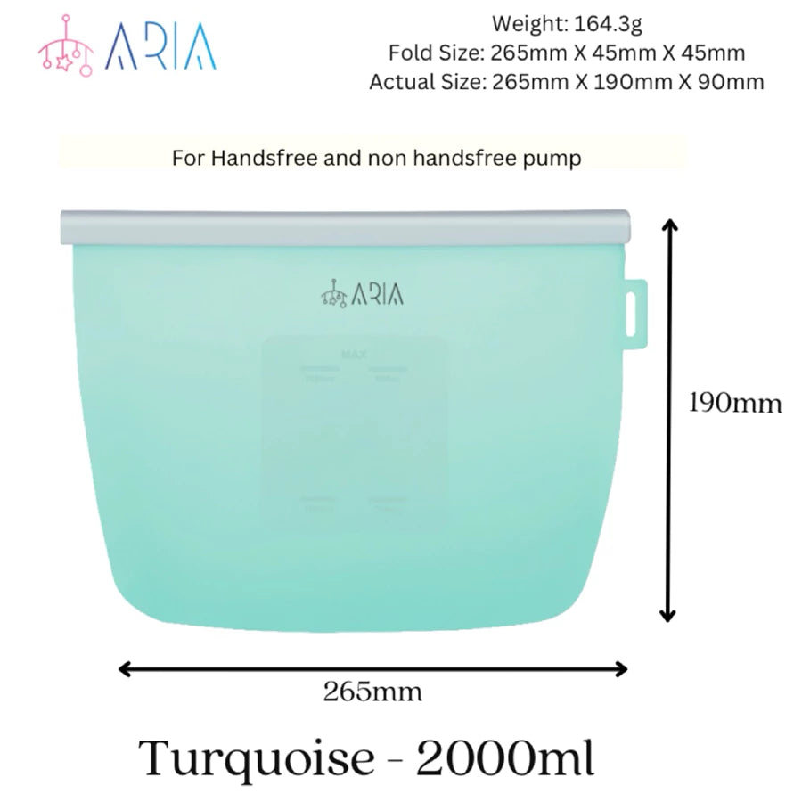 ARIA Airtight Breast Pump Pouch or Silicone Food Storage Bags