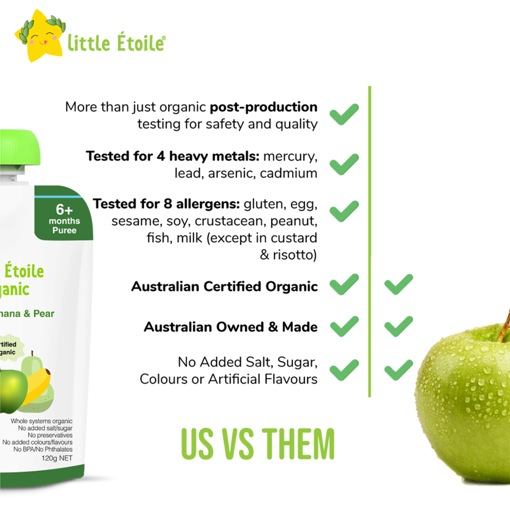 Organic® Baby food Puree Pouch 120g - Apple, Banana & Pear