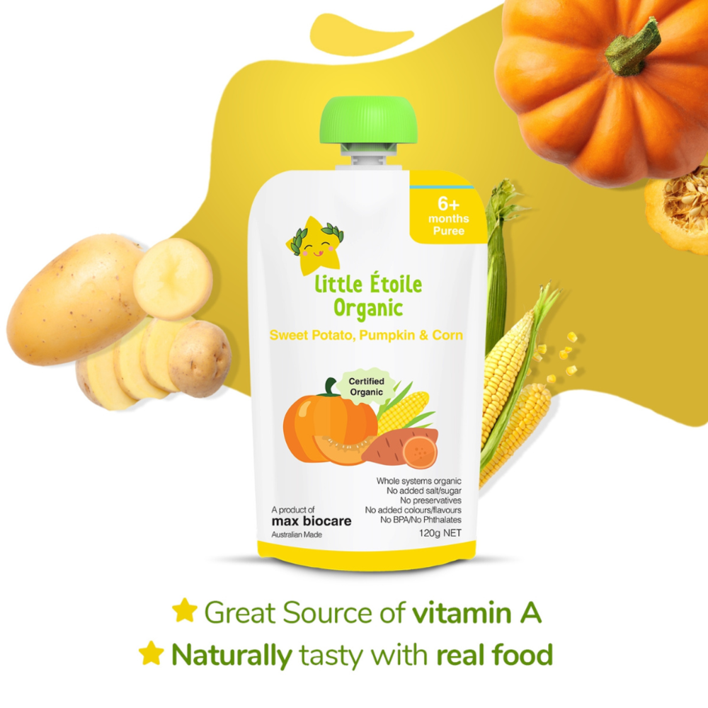 Organic® Baby food Puree Pouch 120g - Sweet Potato, Pumpkin & Corn