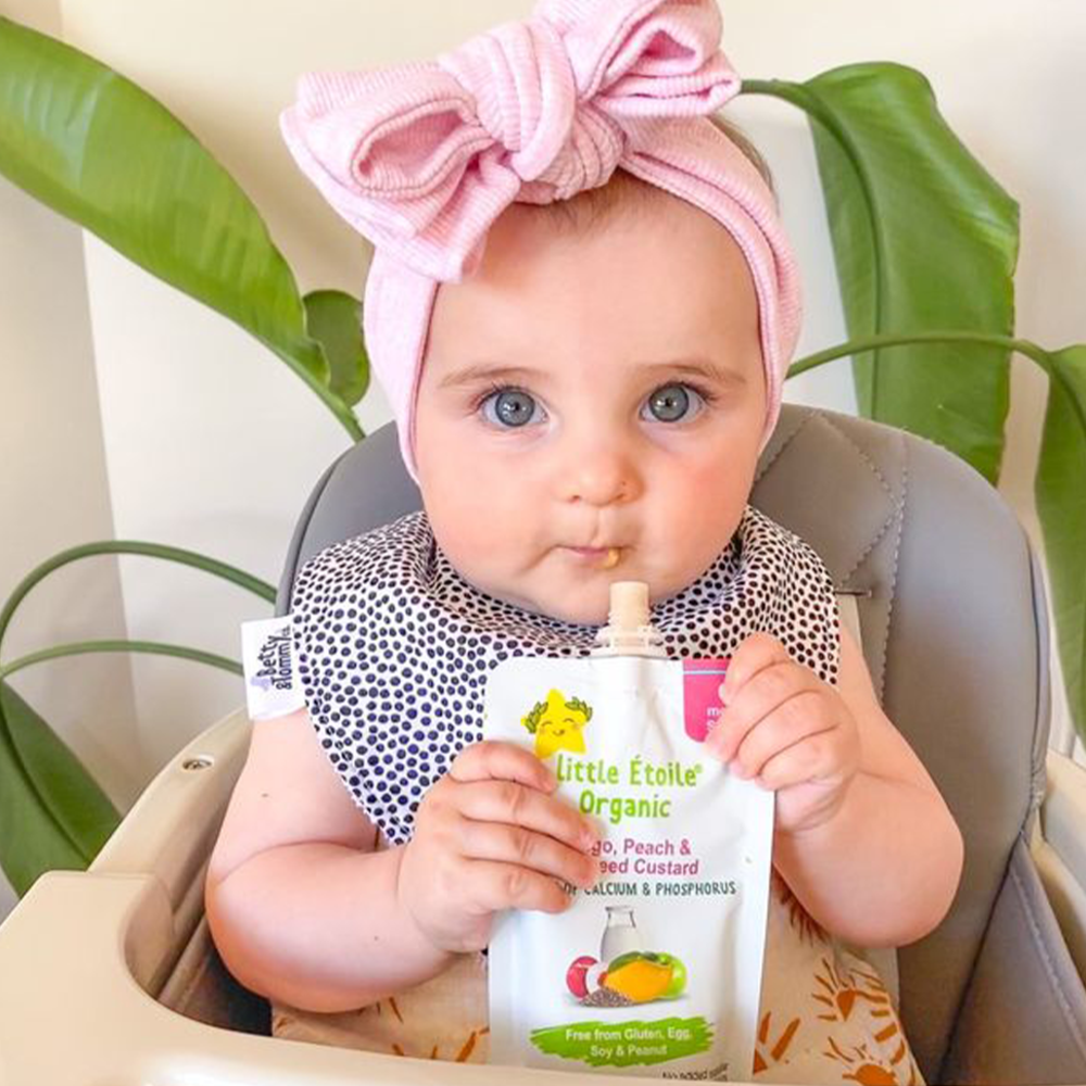Organic® Baby food Puree Pouch 120g - Mango, Peach & Chia seed Custard