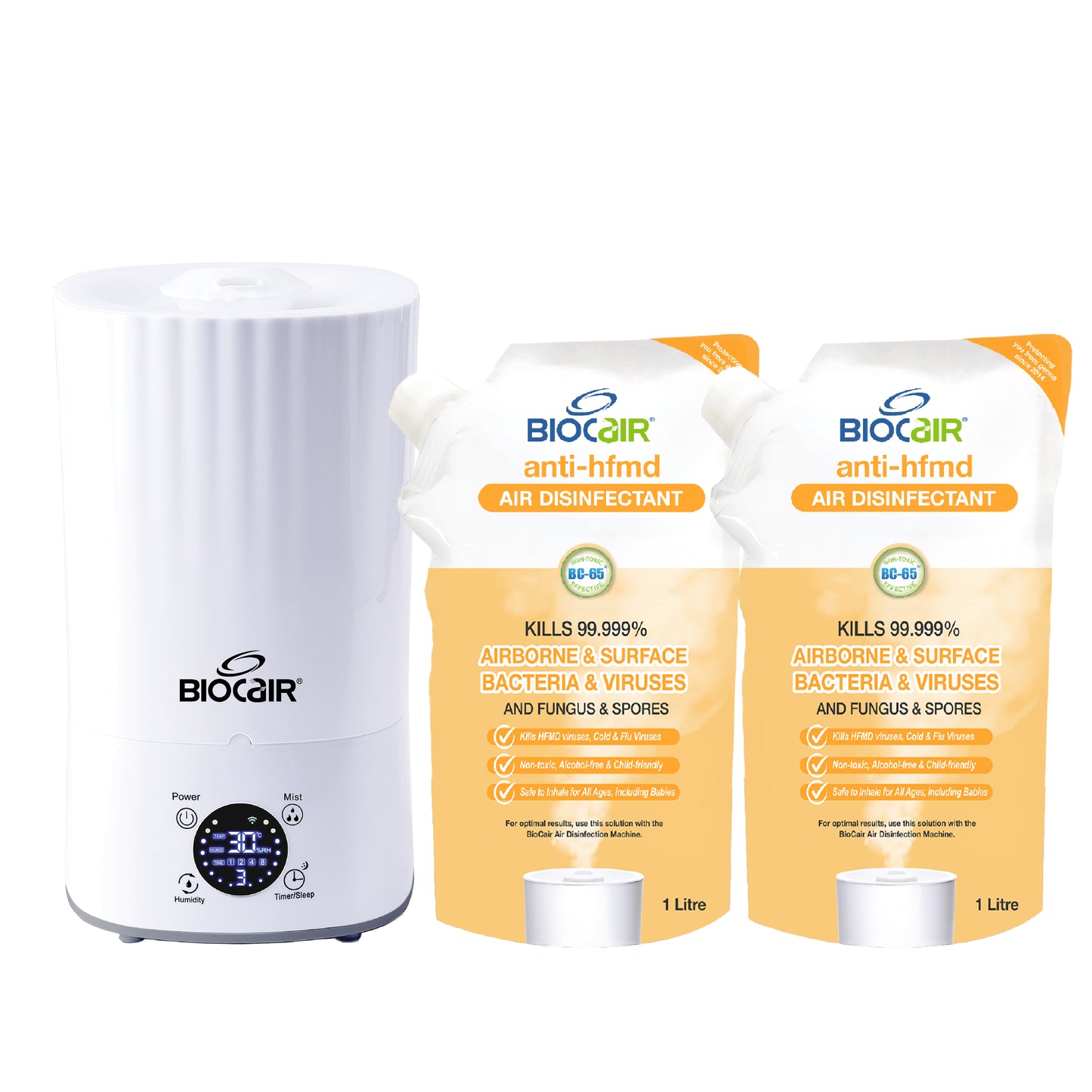 BioCair Classic 250 Anti-HFMD BioActive Air Disinfection Bundle