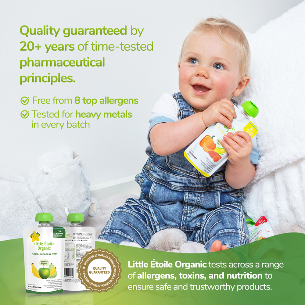 Organic® Baby food Puree Pouch 120g - Apple, Banana & Pear