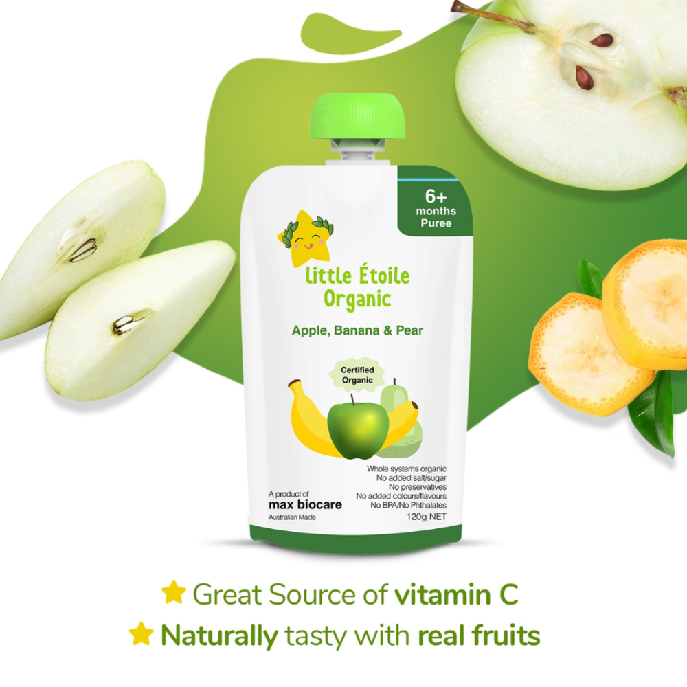 Organic® Baby food Puree Pouch 120g - Apple, Banana & Pear
