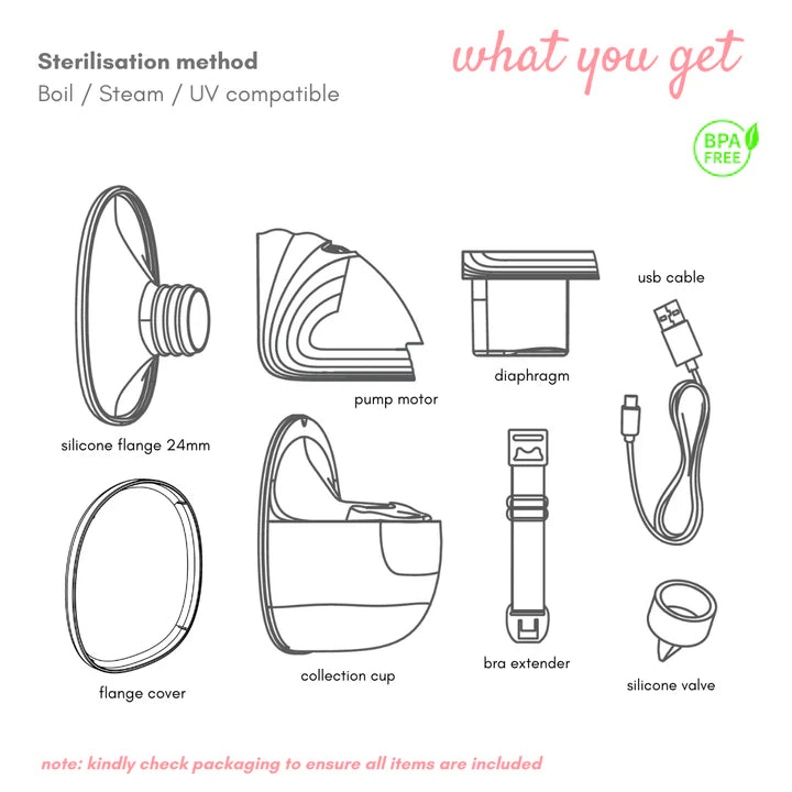 BE Nude v2 Wearable Breast Pump