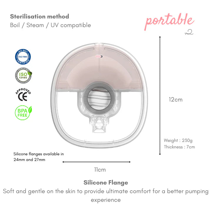 BE Nude v2 Wearable Breast Pump