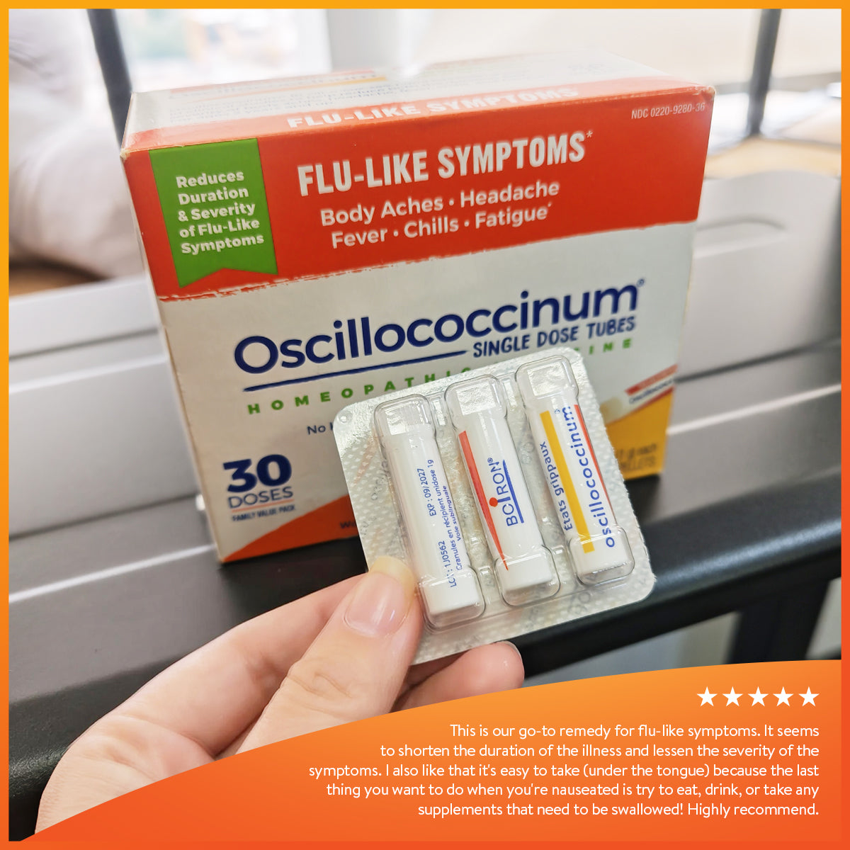 Boiron Oscillococcinum - For Cold and Flu Symptoms, Cough and Fever Relief, Natural and Non-Drowsy