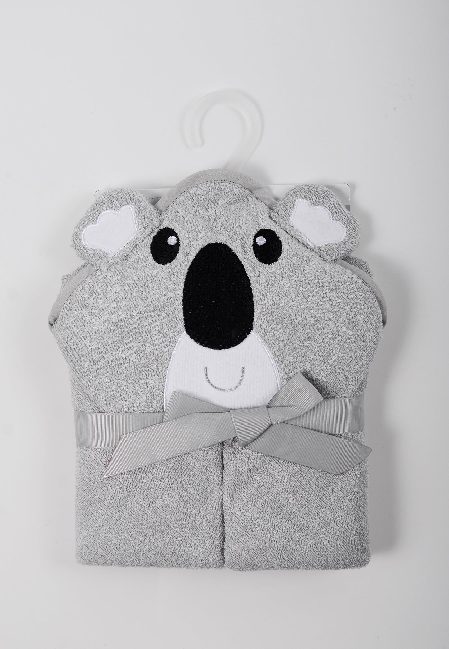 MOTHER'S CHOICE 100% Pure Cotton Infant / Baby 3D Hooded Towel (Bear, Grey)