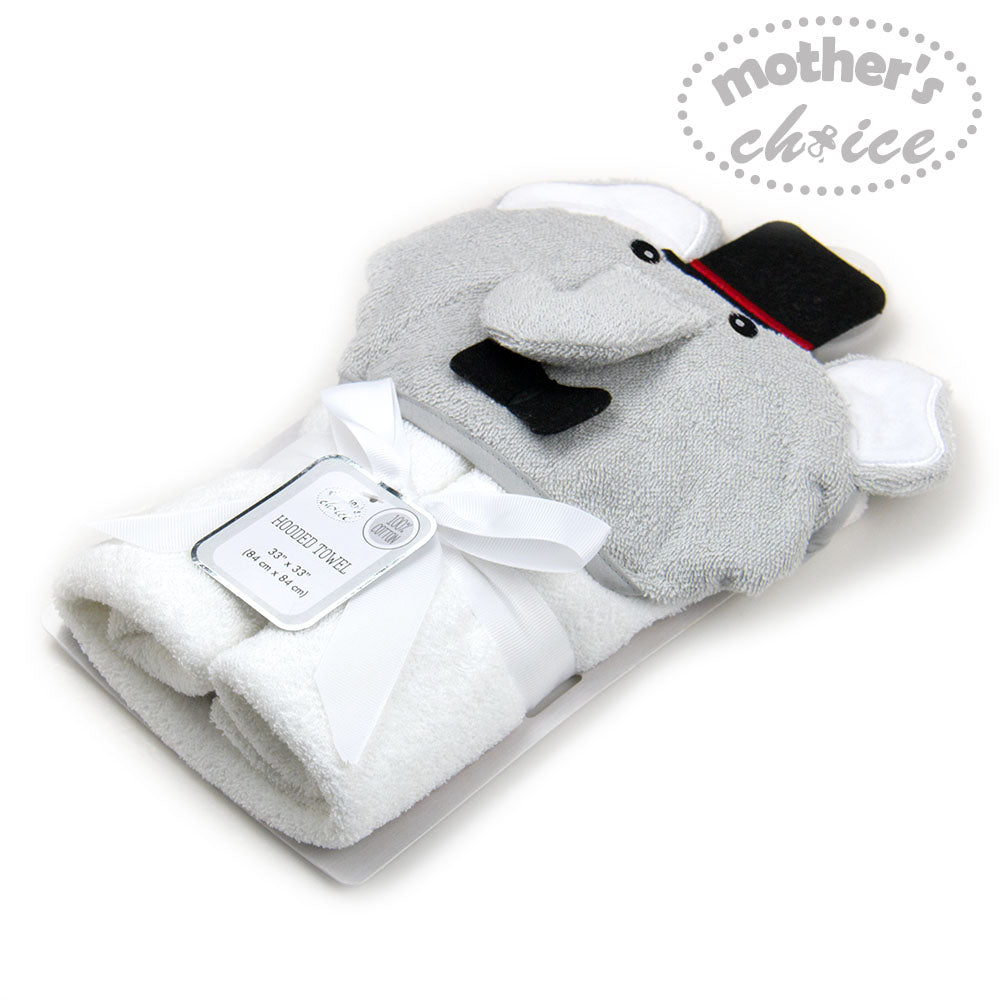 MOTHER'S CHOICE 100% Pure Cotton Infant - Baby 3D Hooded Towel