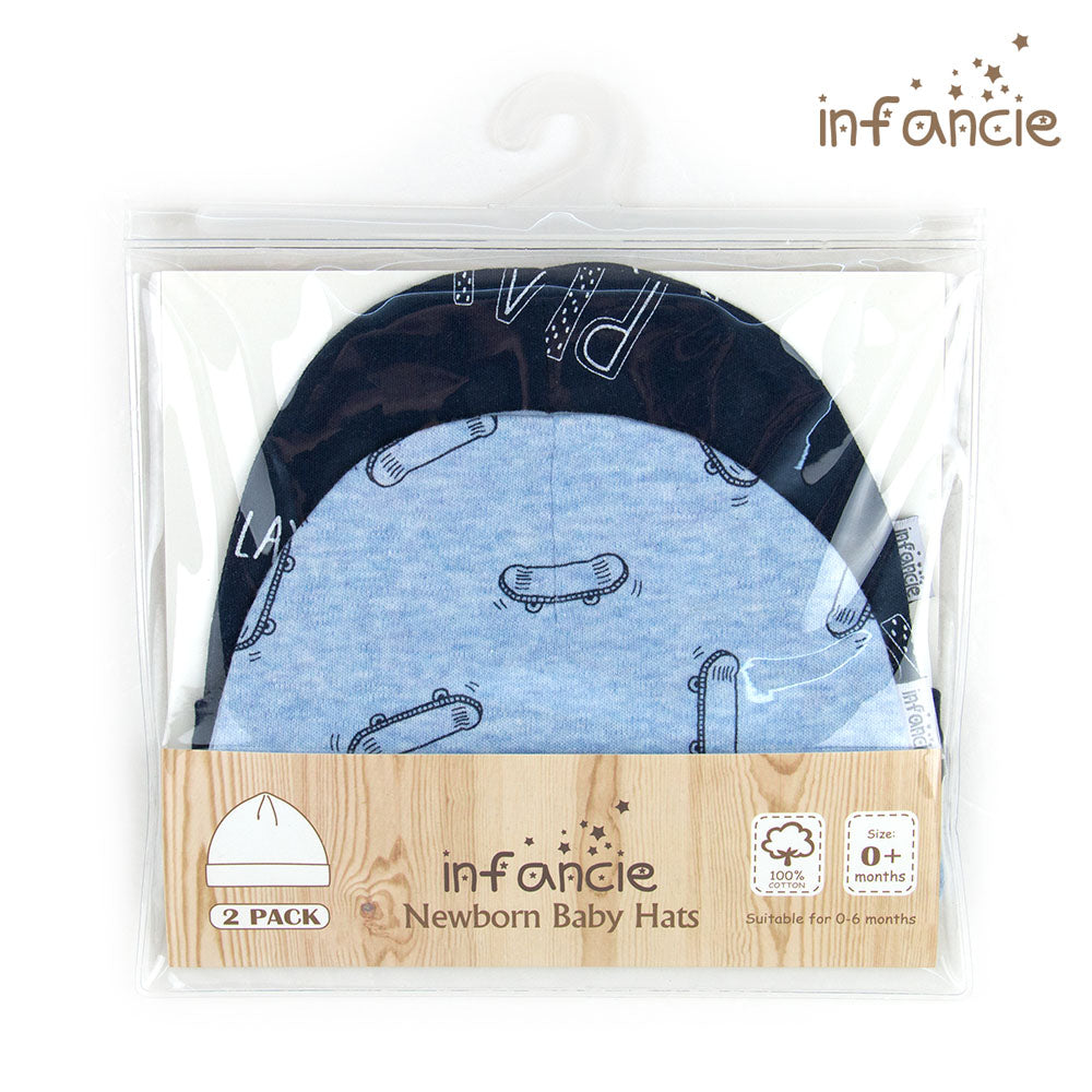 INFANCIE 2-Pc 100% Cotton Baby Hat