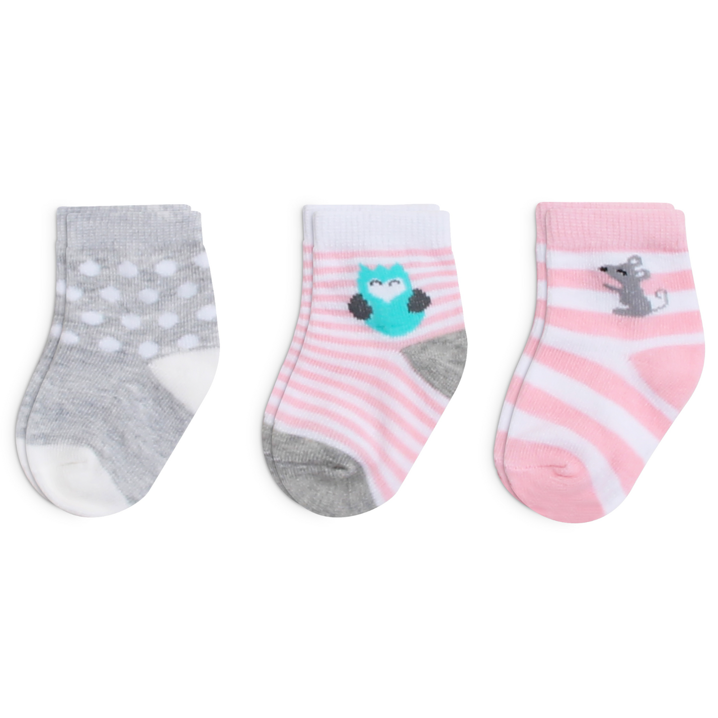 MOTHER'S CHOICE 3-Pk Newborn Baby Socks Box