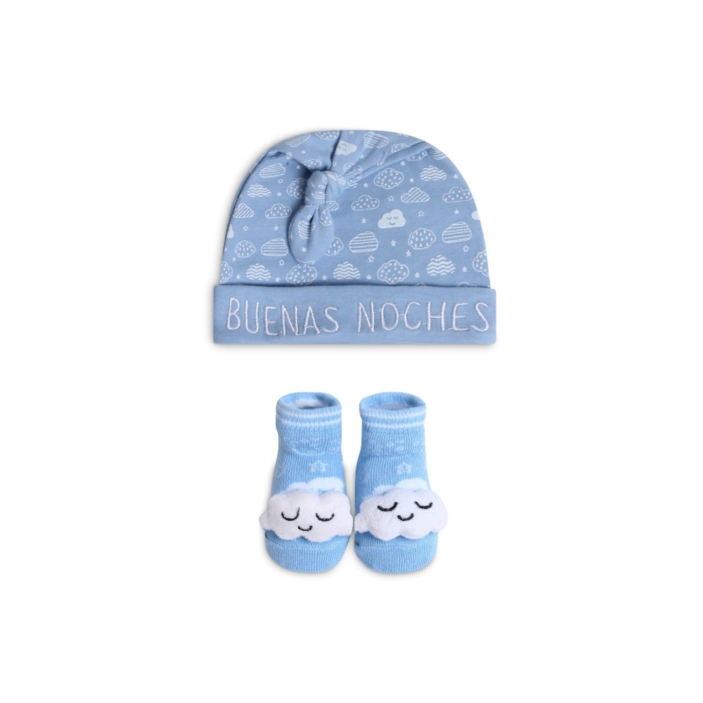MOTHER"S CHOICE 2-Pc Cotton Newborn Baby Hat and Socks Set