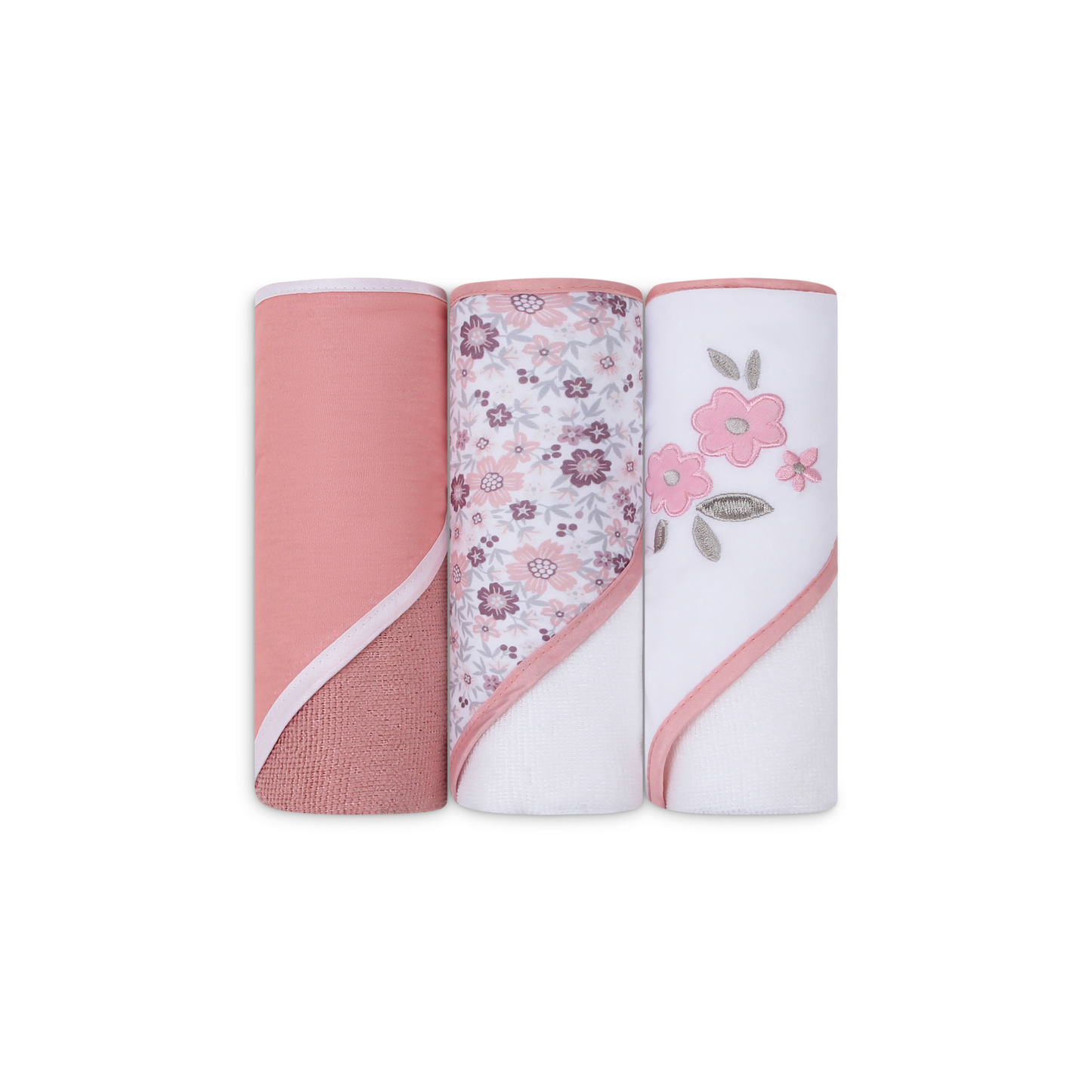 MOTHER'S CHOICE 3-Pc Baby Hooded Towel Set