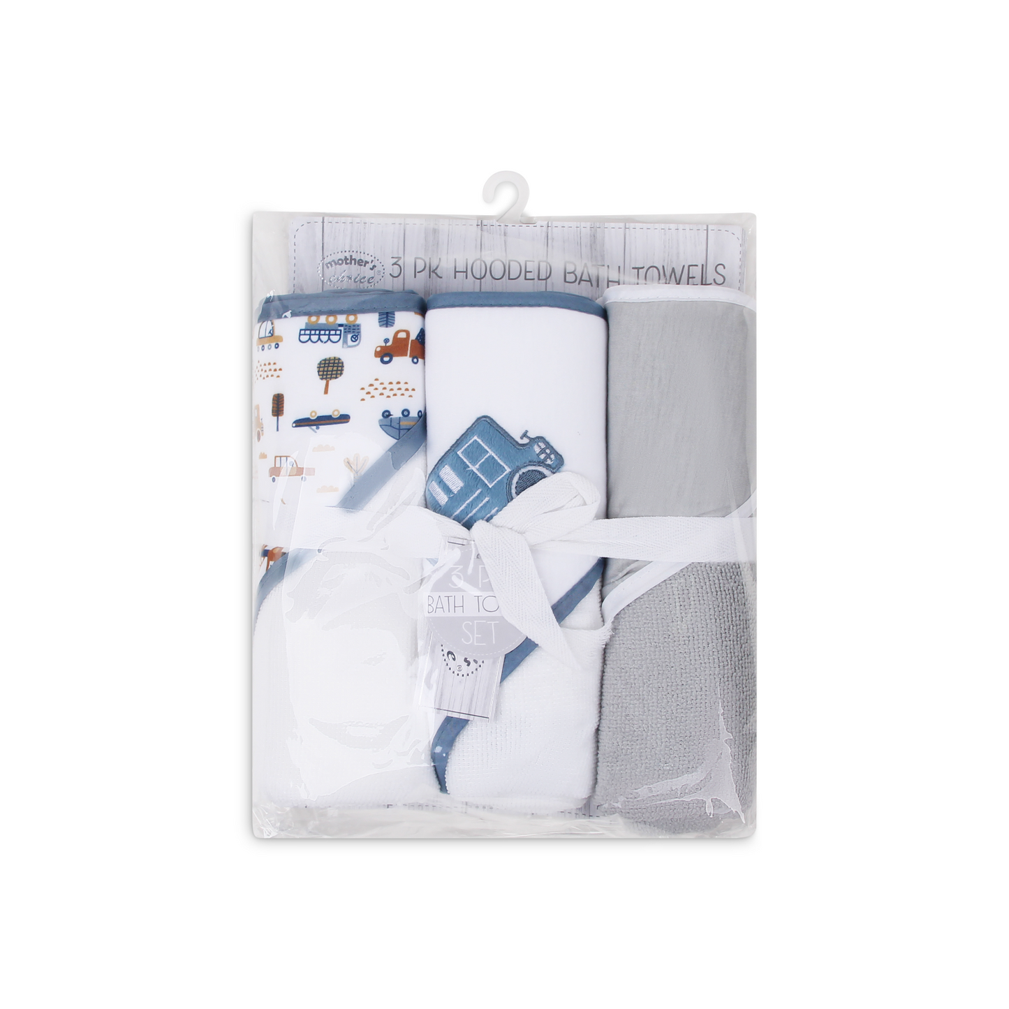 MOTHER'S CHOICE 3-Pc Baby Hooded Towel Set