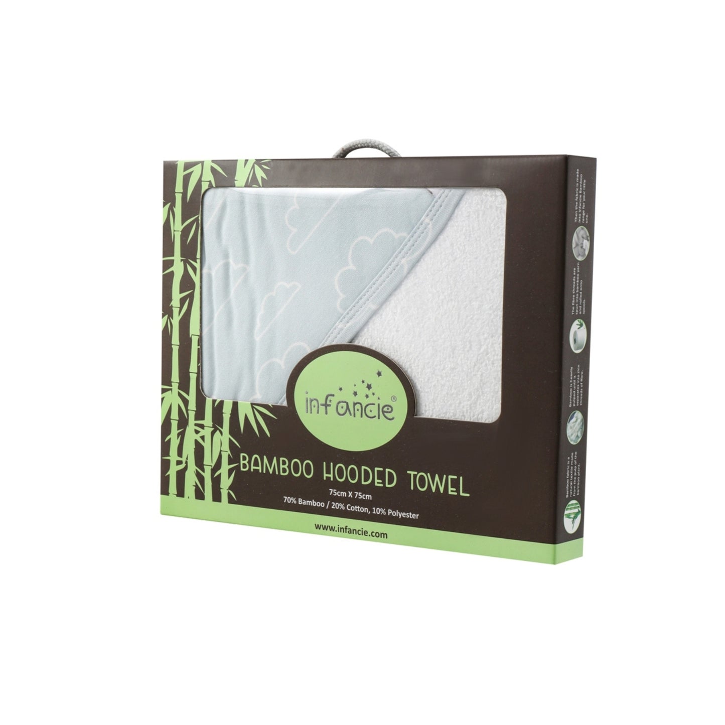 INFANCIE Bamboo Cotton Baby Hooded Towel
