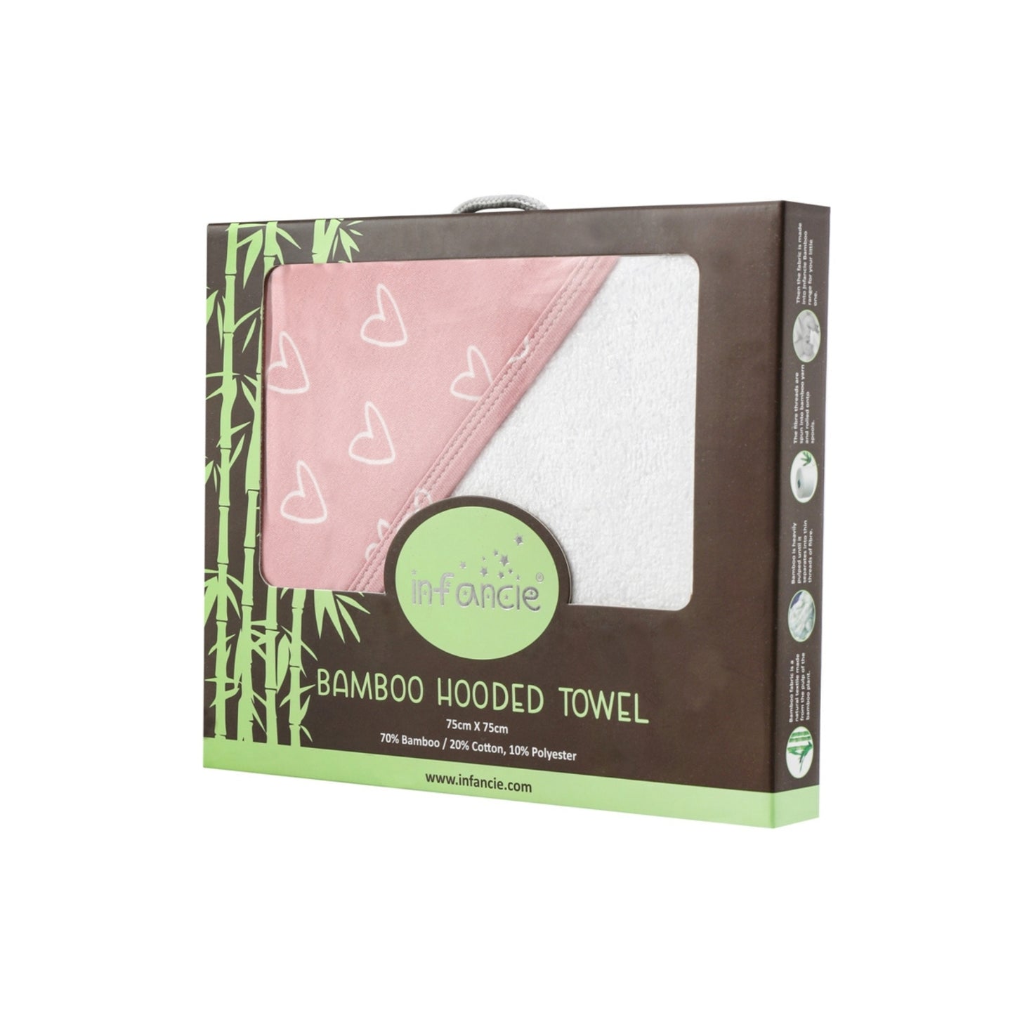 INFANCIE Bamboo Cotton Baby Hooded Towel