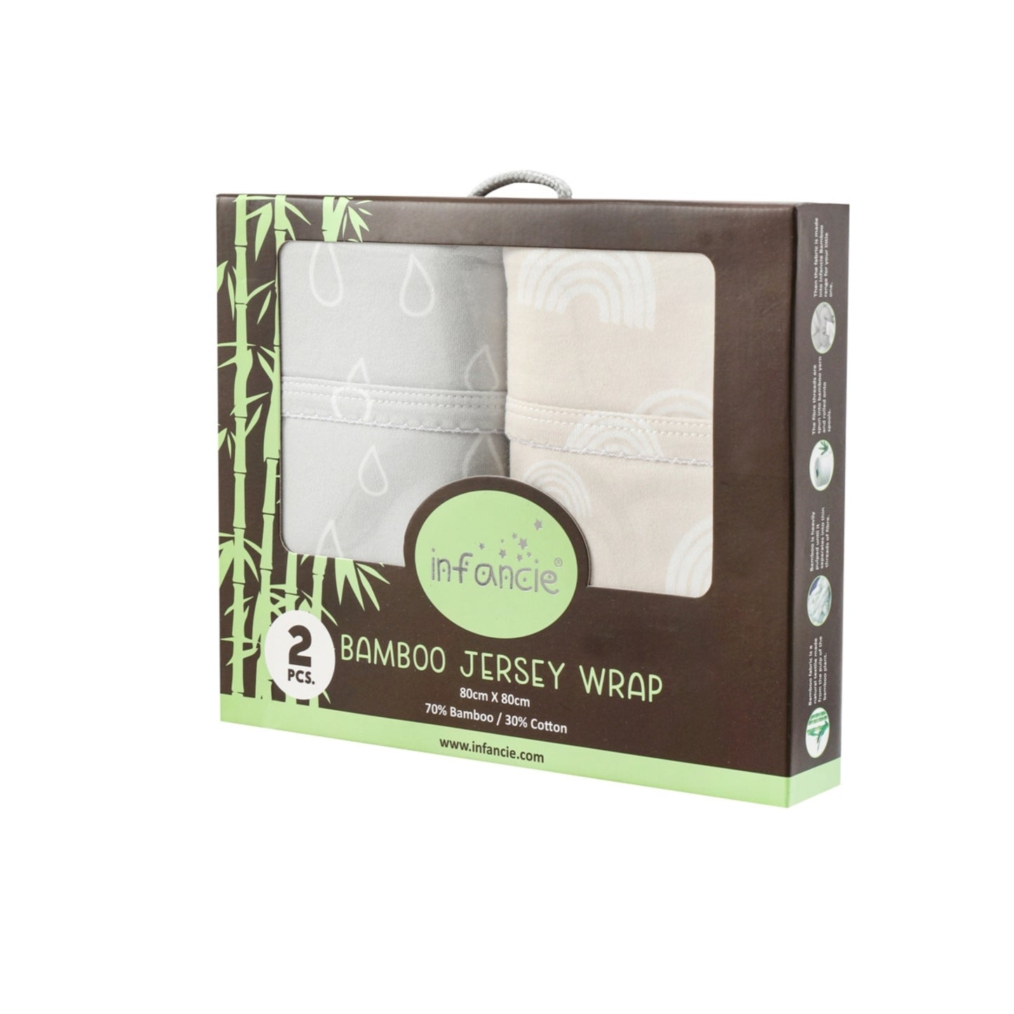 INFANCIE 2-Pc Bamboo Cotton Baby Jersey Wrap