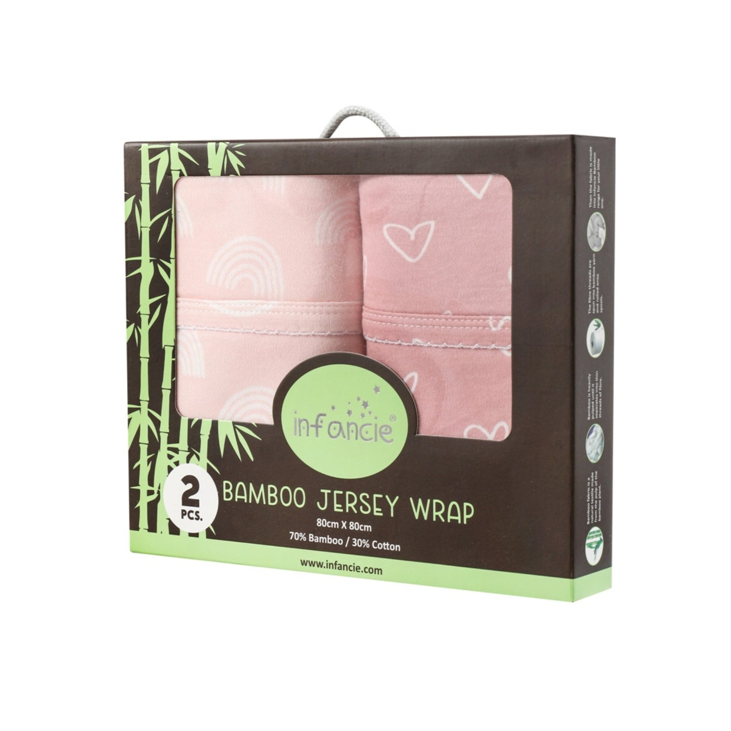 INFANCIE 2-Pc Bamboo Cotton Baby Jersey Wrap