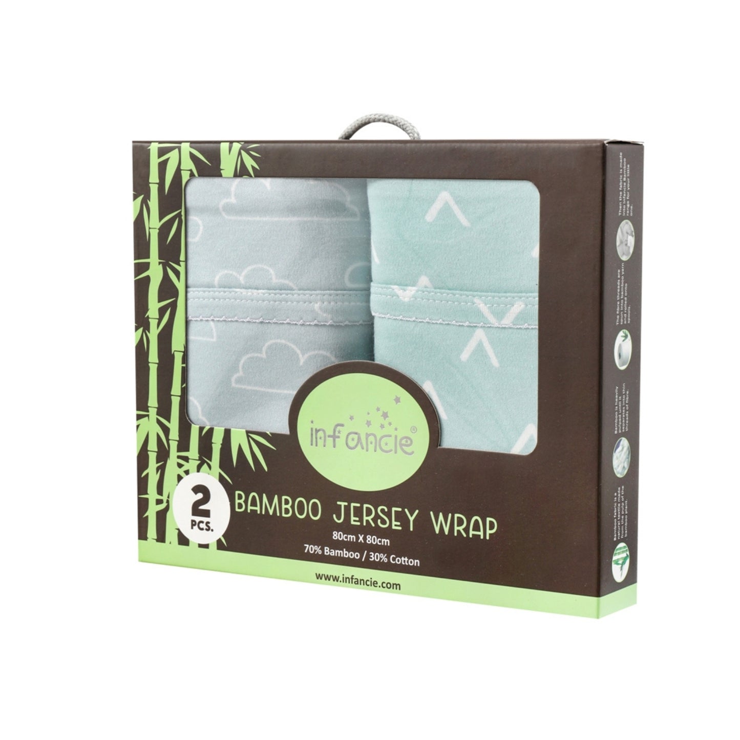 INFANCIE 2-Pc Bamboo Cotton Baby Jersey Wrap
