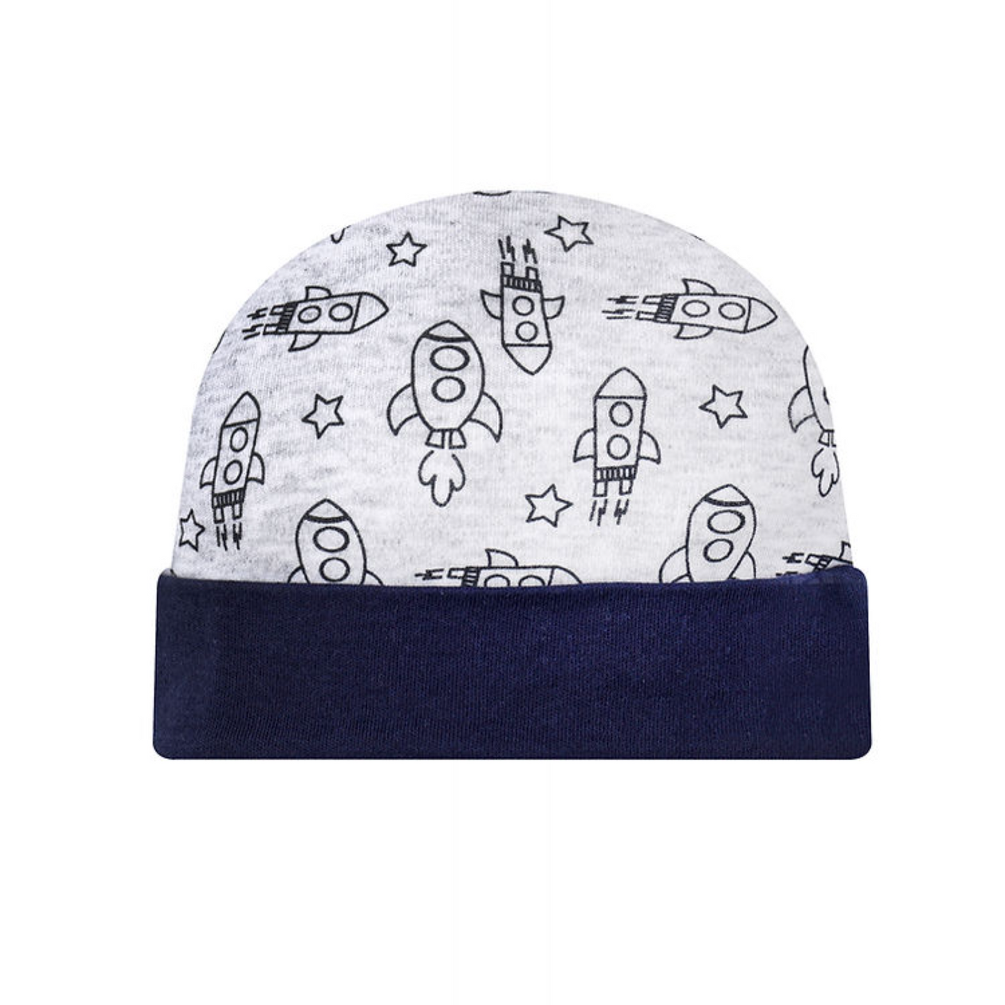 MOTHER'S CHOICE 4-Pc Baby Bodysuit, Pants, Hat & Socks Gift Box Set (Navy Rocket)