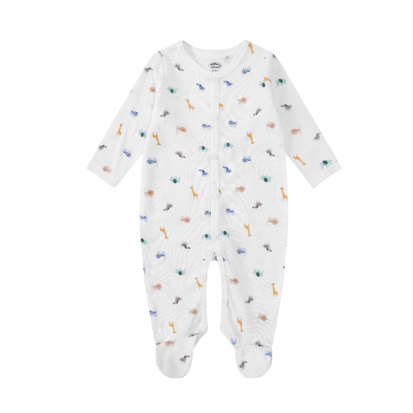 MOTHER'S CHOICE 5-Pc Baby Grower, Bodysuit, Bib, Hat & Mittens Layette Gift Set (Beige, Safari)