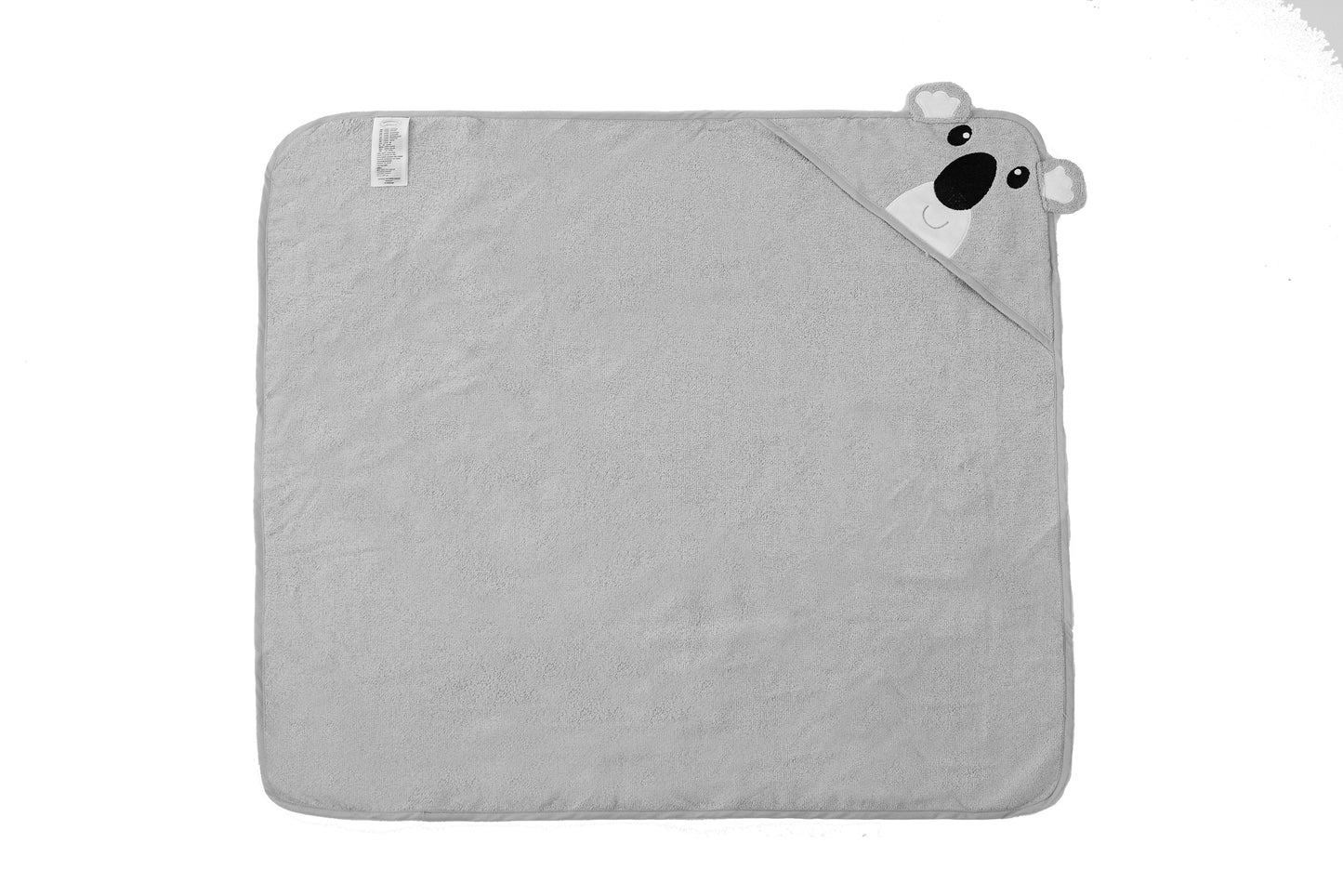 MOTHER'S CHOICE 100% Pure Cotton Infant / Baby 3D Hooded Towel (Bear, Grey)