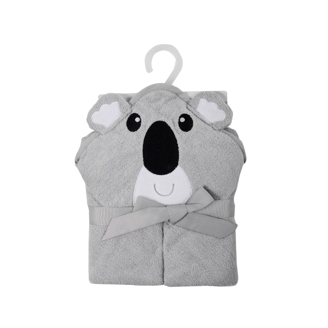 MOTHER'S CHOICE 100% Pure Cotton Infant / Baby 3D Hooded Towel (Bear, Grey)
