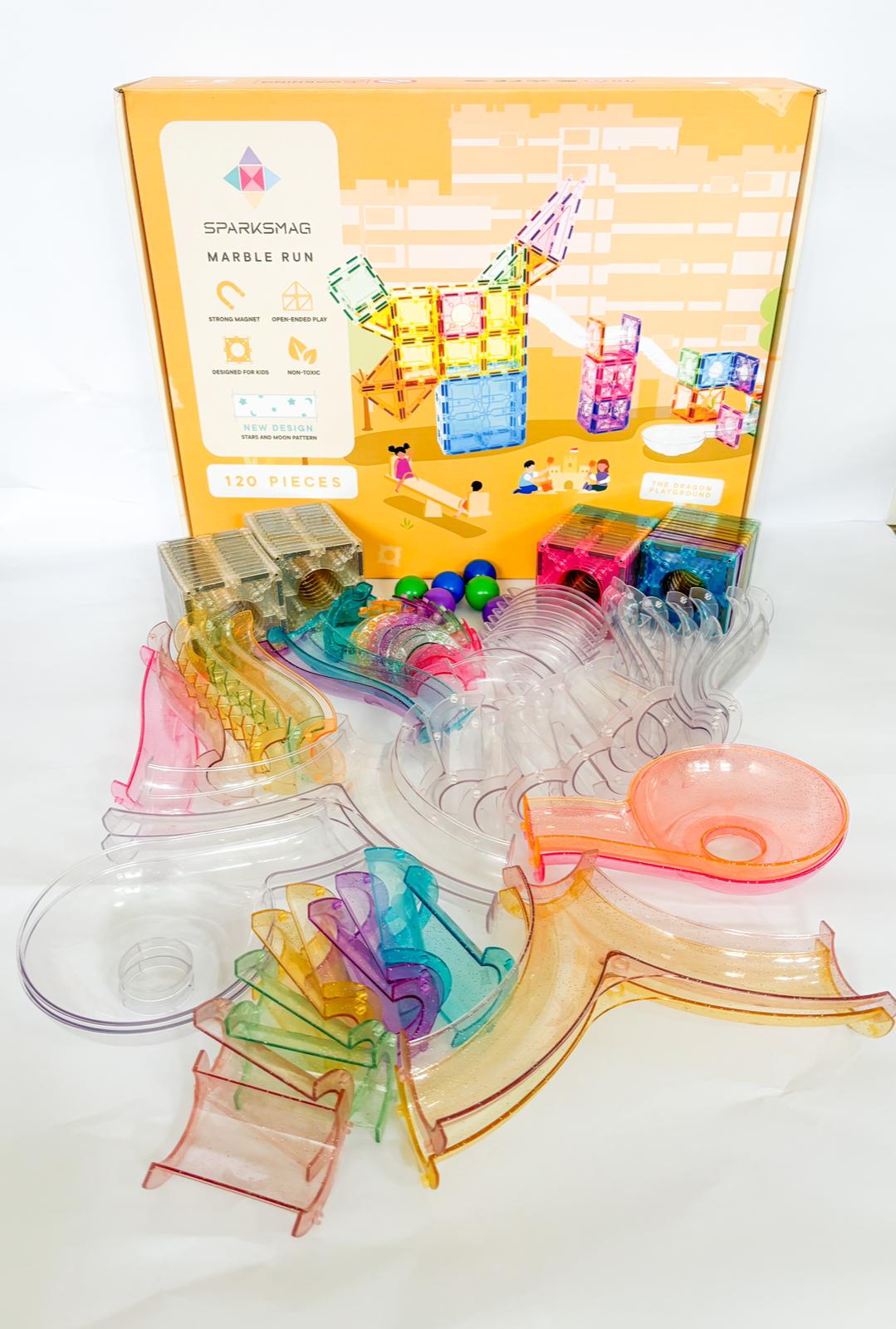 120 pcs Glitter Marble Run