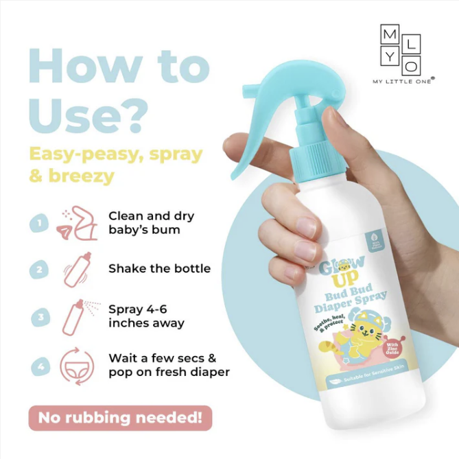 MyLO Glow Up Bud Bud No Rub Diaper Rash Spray (100ml)