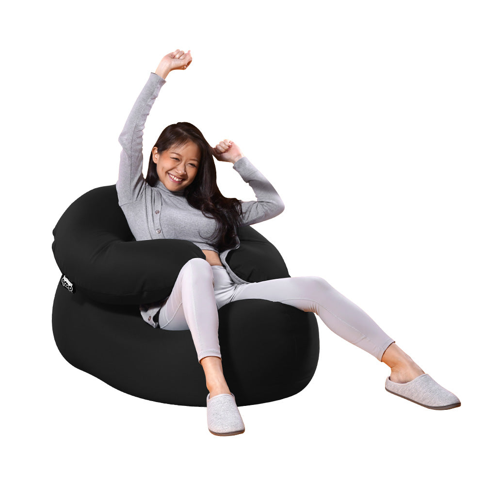 doob fwooa - ultra versatile spandex bean bag with armrest