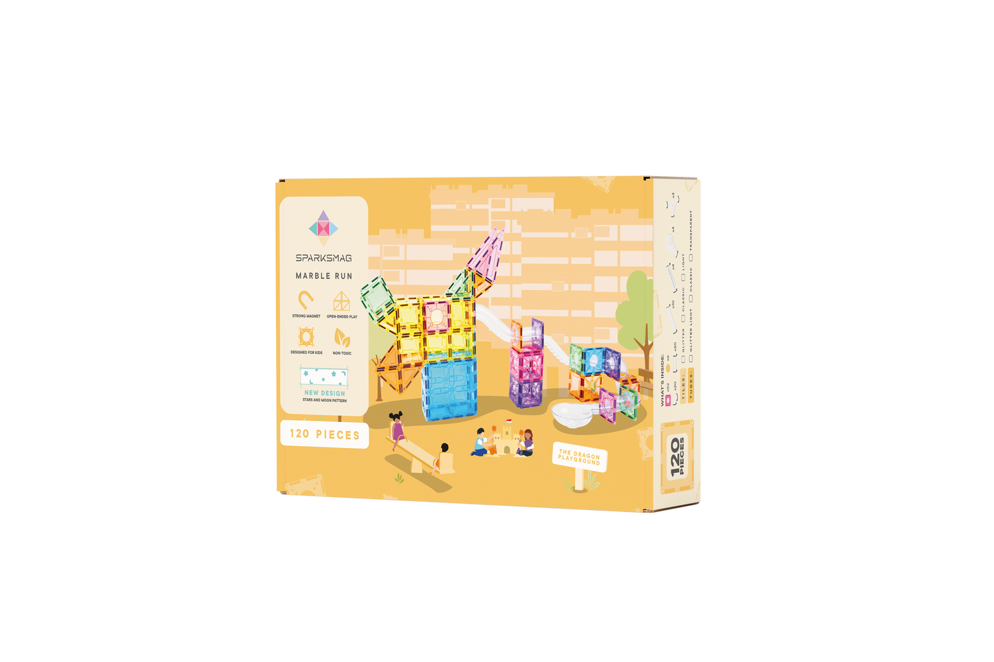 120 pcs Transparent Tubes Marble Run