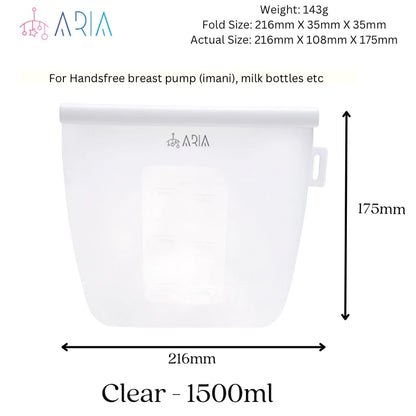 ARIA Airtight Breast Pump Pouch or Silicone Food Storage Bags