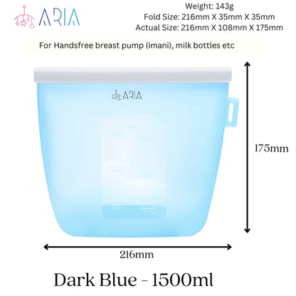 ARIA Airtight Breast Pump Pouch or Silicone Food Storage Bags