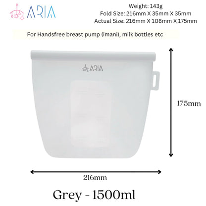 ARIA Airtight Breast Pump Pouch or Silicone Food Storage Bags
