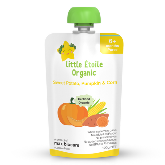 Organic® Baby food Puree Pouch 120g - Sweet Potato, Pumpkin & Corn