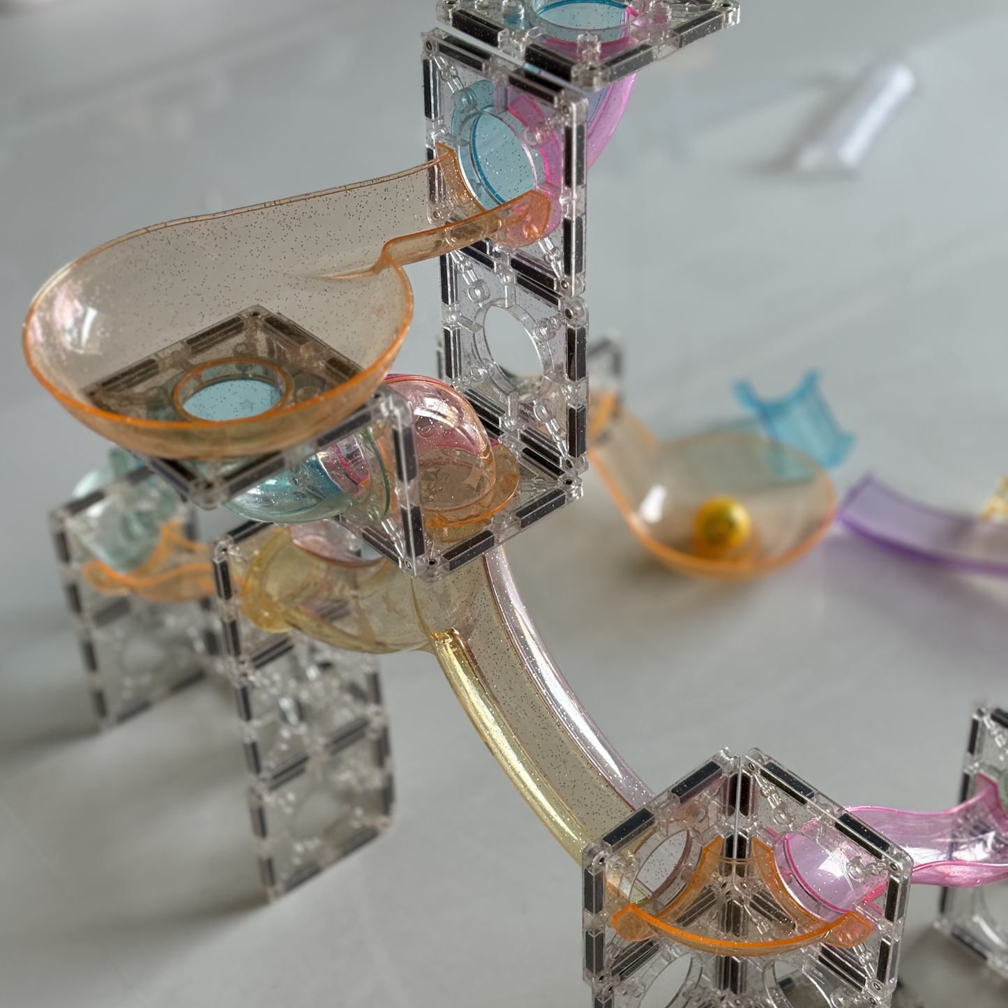 120 pcs Glitter Marble Run