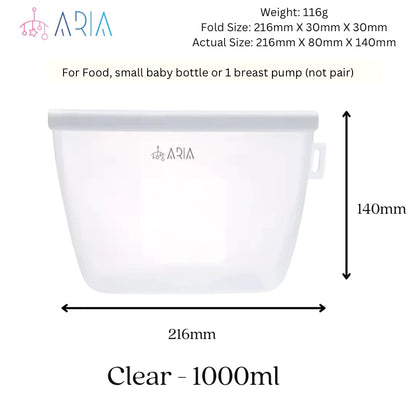 ARIA Airtight Breast Pump Pouch or Silicone Food Storage Bags