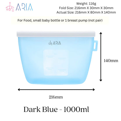 ARIA Airtight Breast Pump Pouch or Silicone Food Storage Bags
