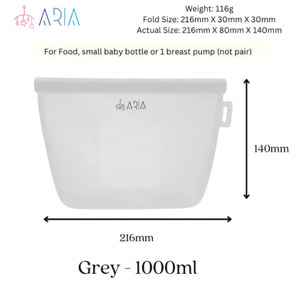 ARIA Airtight Breast Pump Pouch or Silicone Food Storage Bags