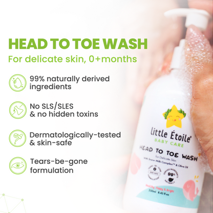Head To Toe Wash For Delicate Skin (0+ Months) 250ml