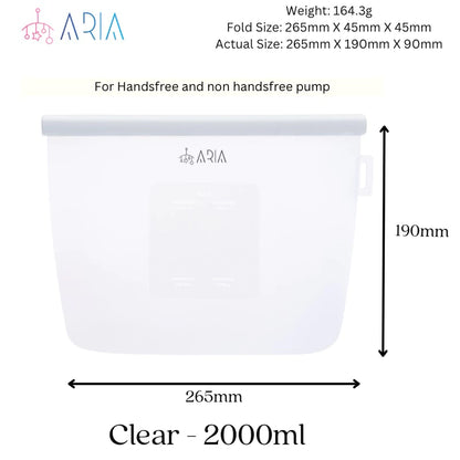ARIA Airtight Breast Pump Pouch or Silicone Food Storage Bags