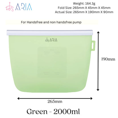 ARIA Airtight Breast Pump Pouch or Silicone Food Storage Bags
